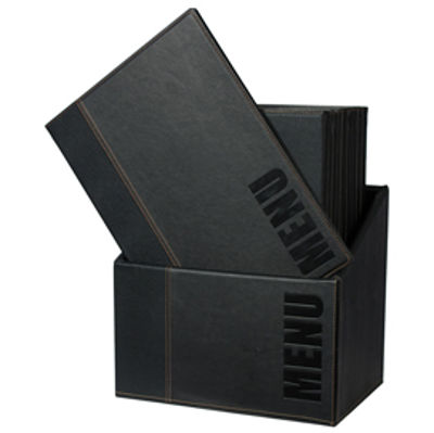 Immagine di Menu Box Trendy - 20 PortamenU' - nero - Securit [MC-BOX-TRA4-BL]