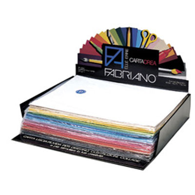 Immagine di Cartoncino Cartacrea - 35x50cm - 220gr - colori assortiti - Fabriano - Expo 260 pezzi [46403550]