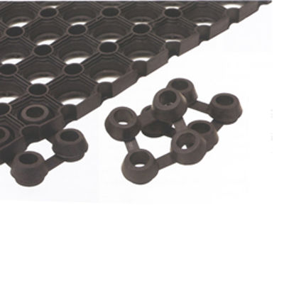 Immagine di Connettori per tappeto in gomma Best - nero - Velcoc - conf. 25 pezzi [ZZGICO]