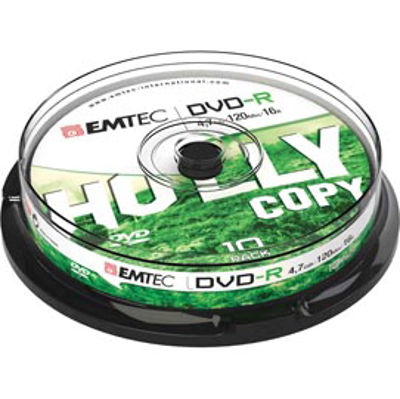 Immagine di Emtec - DVD-R - registrabile - ECOVR471016CB - 4,7GB - conf. 10 pz [ECOVR471016CB]