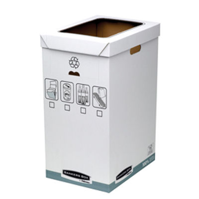 Immagine di Cestino per riciclo Bankers Box System - capacitA' 90 litri - 30x50 cm - dorso 60 cm -  Fellowes [0193201]