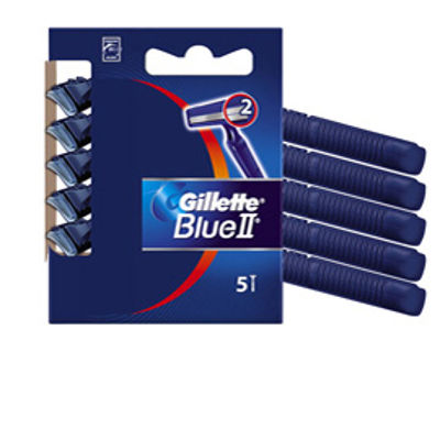Immagine di Gillette Blue II Standard - Gillette - kit 5 rasoi 2 lame usa  getta [GL001]