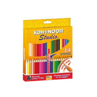 Immagine di Matite colorate Studio - diametro mina 2,8 mm - colori assortiti - Koh-I-Noor - astuccio 24 pezzi [DH3325]