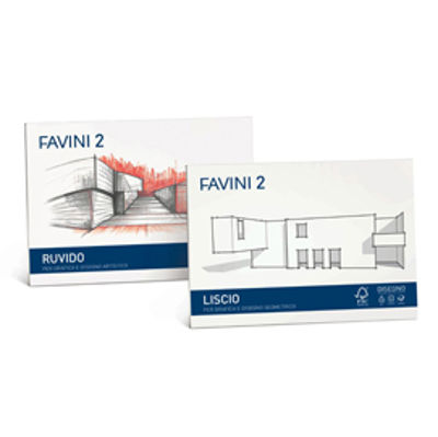 Immagine di Album Favini 2 - 33x48cm - 110gr - 10 fogli - ruvido - Favini [A172313]