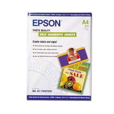 Immagine di Epson - Self-Adhesive Photo Paper - A4 - 10 Fogli - C13S041106 [C13S041106]
