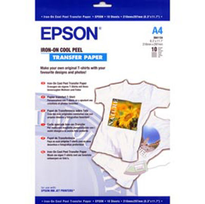 Immagine di Epson - Iron-on-Transfer Paper - A4 - 10 Fogli - C13S041154 [C13S041154]