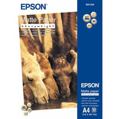Immagine di Epson - Matte Paper Heavy Weight - A4 - 50 Fogli - C13S041256 [C13S041256]