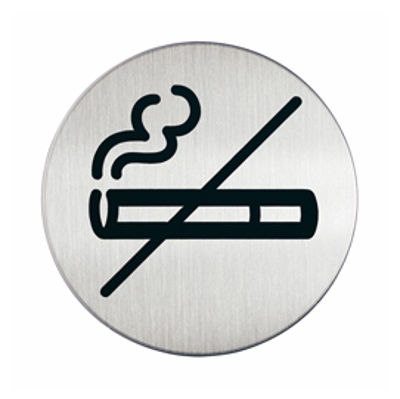 Immagine di Pittogramma adesivo - Zona non fumatori - acciaio - diametro 8,3 cm - Durable [4911-23]