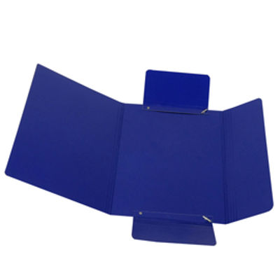 Immagine di Cartellina con elastico - presspan - 3 lembi - 700 gr - 25x34 cm - blu - Cartotecnica del Garda [CG0032PBXXXAE01]