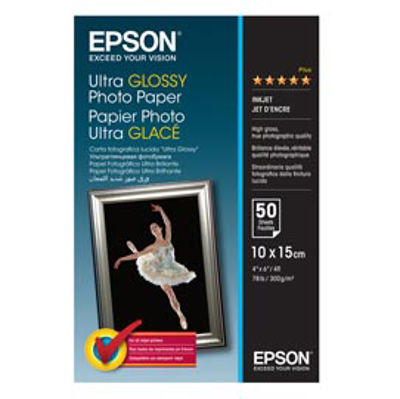 Immagine di Epson - Ultra Glossy Photo Paper - 10 x 15 cm - 50 Fogli - C13S041943 [C13S041943]