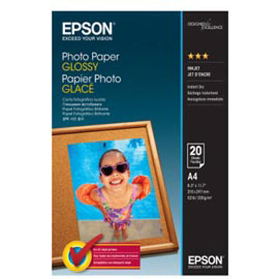 Immagine di Epson - Photo Paper Glossy - A4 - 20 Fogli - C13S042538 [C13S042538]
