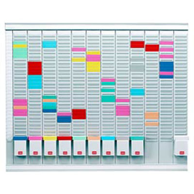 Immagine di Professional Planner - 80x73x1,5 cm - 100 schede indice 1 bianche e 1000 schede indice 2 colorate incluse - Nobo [32938864]