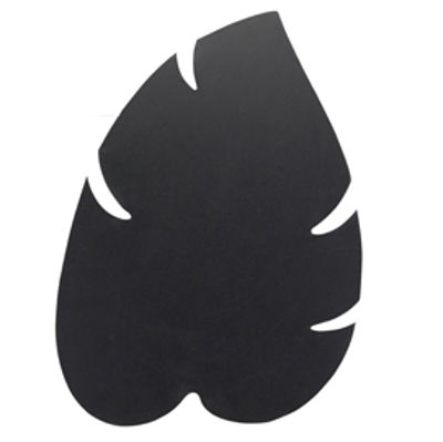 Immagine di Lavagna Silhouette da parete - 43,8x29,6 cm - forma foglia - nero - Securit [FB-LEAF]