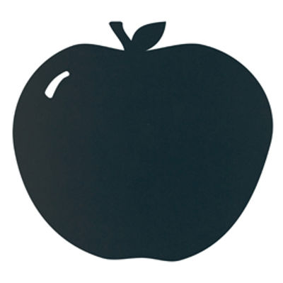 Immagine di Lavagna da parete silhouette - 31,6X29,1 cm - forma mela - nero - Securit [FB-APPLE]