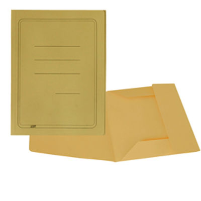 Immagine di Cartelline 3 lembi - con stampa - cartoncino Manilla 200 gr - 25x33 cm - giallo - Cartotecnica del Garda - conf. 50 pezzi [CG0111MLSXXAJ04]