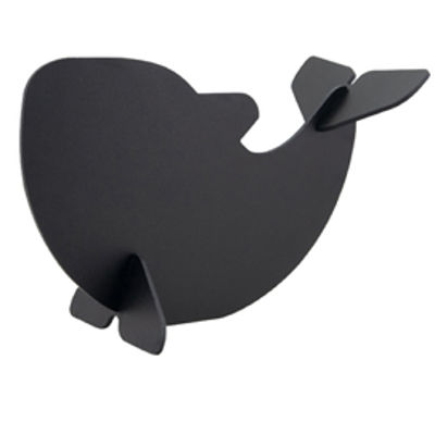 Immagine di Lavagna Silhouette - 22x14,5x10 cm - nero - forma balena - Securit [T3D-WHALE]