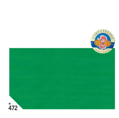 Immagine di Carta velina -  50x70cm - 20 gr - verde prato 472 - Rex Sadoch - busta 26 pezzi [KV106472]