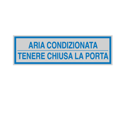 Immagine di Targhetta adesiva - ARIA CONDIZIONATA... - 165x50 mm - Cartelli Segnalatori [96694]