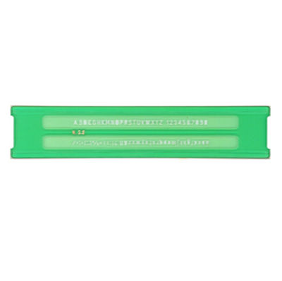 Immagine di Normografo lettere e cifre Uni - 2,5mm - verde - Arda [30025]