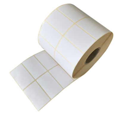 Immagine di Etichette per trasferimento termico diretto - 50x30 mm - 2 piste - adesivo removibile - Printex - rotolo da 5000 pezzi [ETE5030REM]