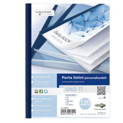 Immagine di Portalistini personalizzabile Uno TI - 22 x 30 cm - 120 buste - blu - Sei Rota [55229907]