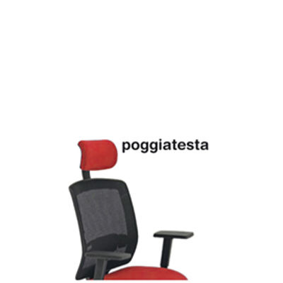 Immagine di Poggiatesta per seduta Molly A - rosso - Unisit [PGMLA/SR]