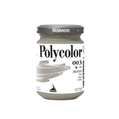 Immagine di Colore vinilico Polycolor - 140 ml - argento - Maimeri [M1220003]