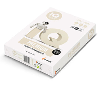 Immagine di Carta IQ Premium - A4 - 250 gr - bianco - Mondi - conf. 150 fogli [6071]