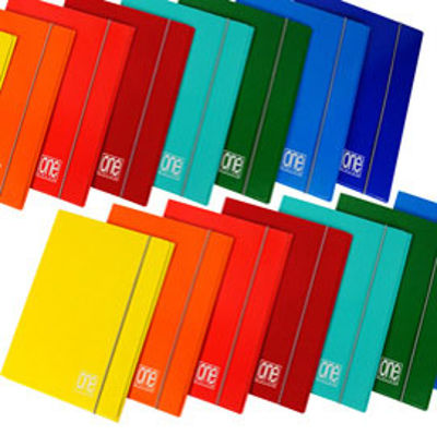 Immagine di Cartellina One Color - con elastico - 3 lembi - 26 x 35 cm - dorso 12 mm - colori assortiti - Blasetti [6506]
