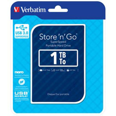 Immagine di Verbatim - Usb 3.0 portatile Store 'N'Go 9,5mm drive - Blu - 53200 - 1TB [53200]