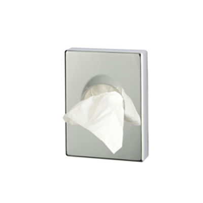 Immagine di Dispenser per sacchetti igienici - 9,8x2,5x13,8 cm - ABS - argento cromato - Medial International [130002]