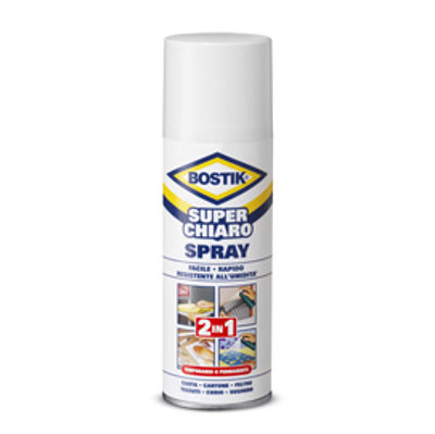 Immagine di Bostik  Superchiaro Colla Spray - removibile/permanente - 500 ml - trasparente - Bostik [D2250]