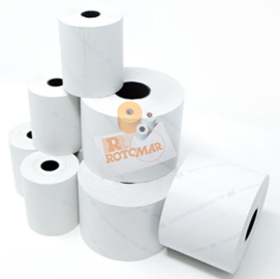 Immagine di Rotolo per bilancia - carta termica BPA free - 62,5 mm x 30 mt - diametro esterno 50 mm - anima 12 mm - Rotomar - blister 10 pezzi [FSBTFBPA62530]