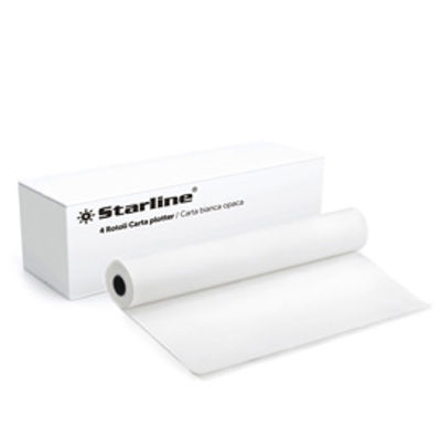 Immagine di Carta plotter - stampa inkjet - 610 mm x 50 mt - 90 gr - opaca - bianco - Starline [STL2532]