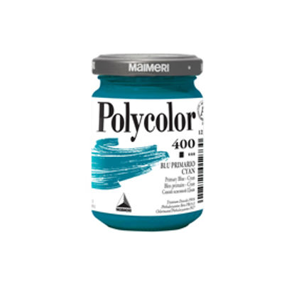 Immagine di Colore vinilico Polycolor - 140 ml - blu primario cyan - Maimeri [M1220400]