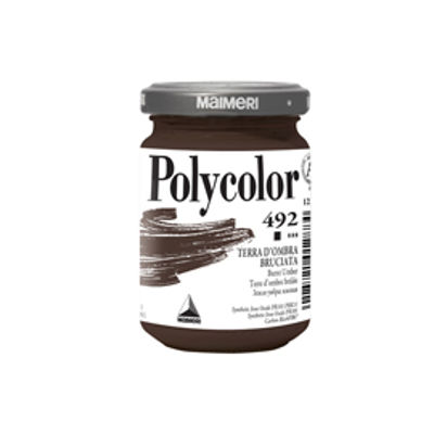 Immagine di Colore vinilico Polycolor - 140 ml - terra d'ombra bruciata - Maimeri [M1220492]