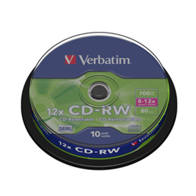 Immagine di Verbatim - Scatola 10 CD-RW DataLife Plus - 8X-10X - serigrafato - 43480 - 700MB [43480]