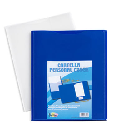 Immagine di Cartella in PP Personal Cover - blu - 24 x 32 cm - Iternet - conf. 5 pezzi [7151BL]
