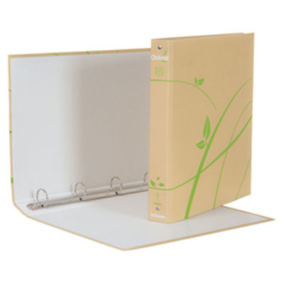 Immagine di Raccoglitore Oxford Green - 4 anelli tondi 30 mm - dorso 4 cm - 22 x 30 cm - carta riciclata - avana - Esselte [397850502]