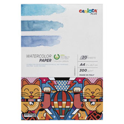 Immagine di Album acquerello - A4 - 300 gr - 20 fogli - Carioca Plus [45223]