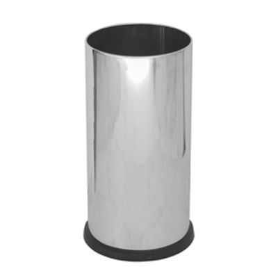 Immagine di Portaombrelli Steel - con vaschetta interna - diametro 24 cm - H 49 cm - 22 L - acciaio lucido - Stilcasa [581/A]