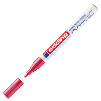Immagine di Marcatore Permanente A Vernice Edding 751 Punta Tonda 1-2Mm Rosso [E-751 002]