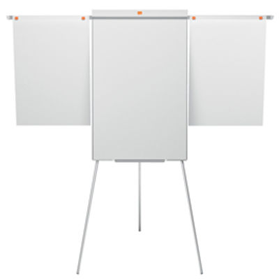 Immagine di Lavagna portablocco Classic con cavalletto - 100x68,5 cm - bracci estensibili - bianco - Nobo [1901918]