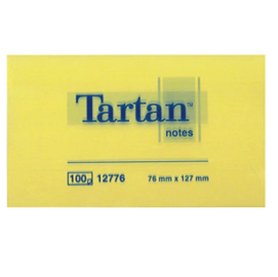 Immagine di Blocco Foglietti 100pz. Tartan 76x127mm Giallo Pastello [68022]