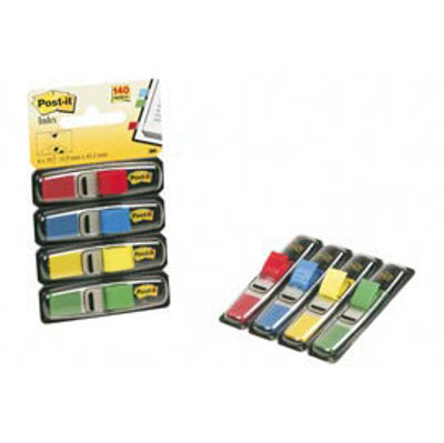Immagine di Confezione 140pz. Segnapagina Post It Index Mini 12x43.2mm 4 Colori Classici [683-4]