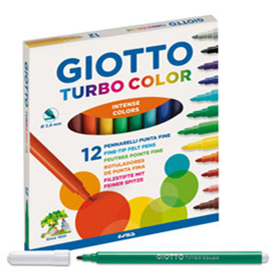 Immagine di Astuccio 12pz. Pennarelli Giotto Turbo Color Punta diametro 2.8mm Colori Assortiti [416000]