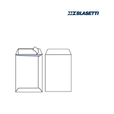 Immagine di CF. 25 BUSTE A SACCO BIANCO 230X330MM 80GR C-STRIP SELF BLASETTI [537]