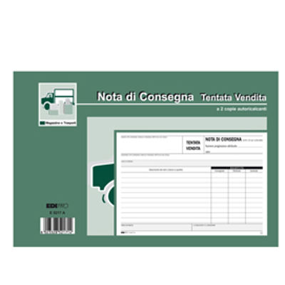 Immagine di Blocco nota consegna tentata vendita - 50/50 fogli autoricalcanti - 15 x 23cm - Edipro [E5217A]