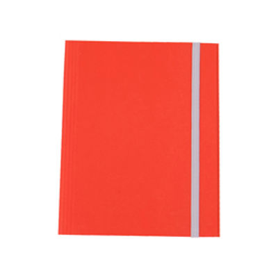 Immagine di Cartella con elastico - fibrone - 3 lembi - 27x37 cm - rosso - Cartotecnica del Garda - conf. 5 pezzi [CG0075FEXXXAC02]