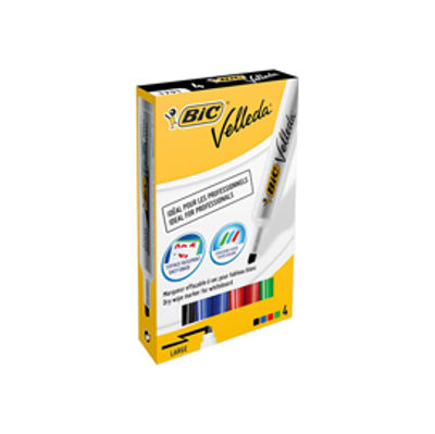 Immagine di Pennarelli Whiteboard Marker Velleda 1791 - assortiti - punta a scalpello da 3,3 a 4,6mm - Bic [875789]